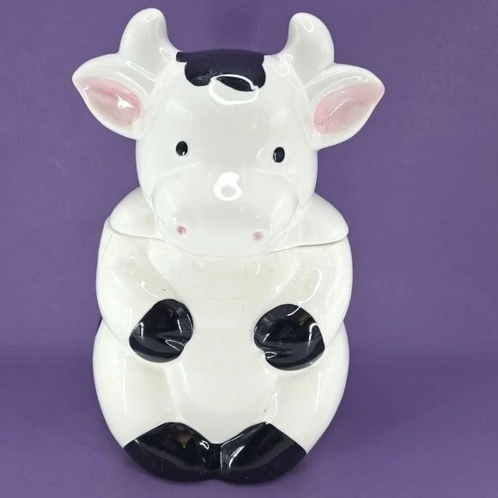 Ceramic Cow Cookie Jar Large 11